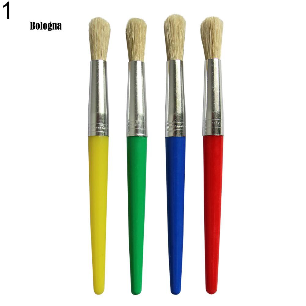 ❀ Bộ 4 Cọ Vẽ Tranh Sơn Dầu Bằng Lông Acrylic Chuyên Dùng Cho Bé