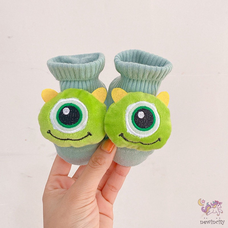 Vớ dệt kim chống trượt họa tiết hoạt hình phong cách Hàn Quốc cho bé gái