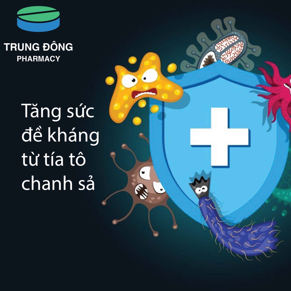 Tắm xông thảo mộc Chanh Sả Tía Tô, nguồn gốc thảo dược giúp làm ấm da cơ thể sau cúm, hộp 10 gói - Trung Đông Pharmacy