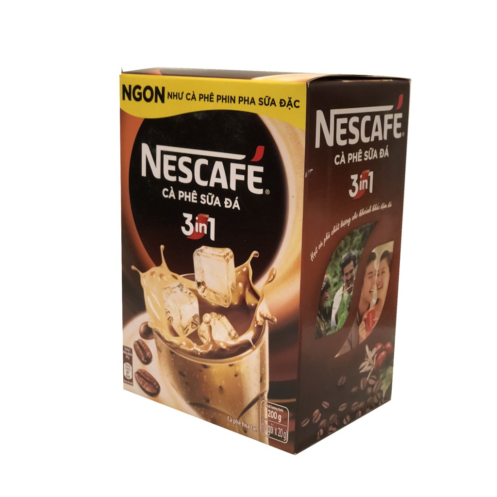 Nescafe Cà phê sữa đá Combo 3 hộp x 10 gói  x 20g ( Mẫu mới) | BigBuy360 - bigbuy360.vn