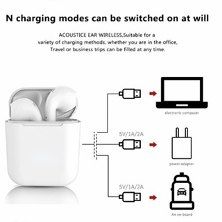 Tai Nghe Bluetooth 5.0 Không Dây i12 Tws Có Micro Cho Android iOS