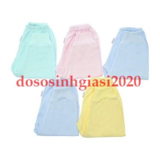 Quần dài cho bé-Set 5 quần dài màu ống bo bossini cho bé sơ sinh