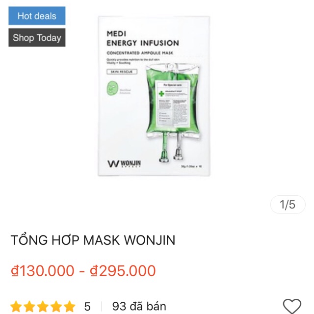 TỔNG HỢP MẶT NẠ WOJIN