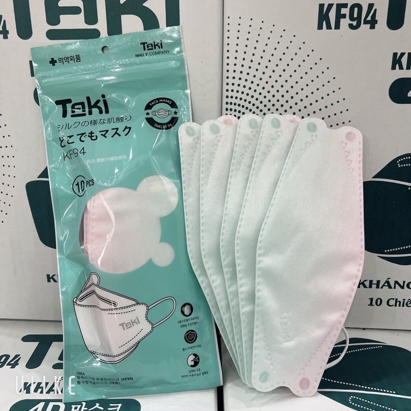 Sét 10 chiếc khẩu trang KF94 màu sắc cầu vồng cho người lớn
