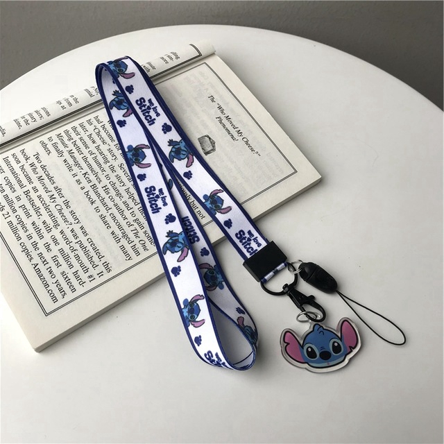Dây móc điện thoại đeo cổ in hình Mickey Minnie Winnie the Pooh dễ thương thông dụng