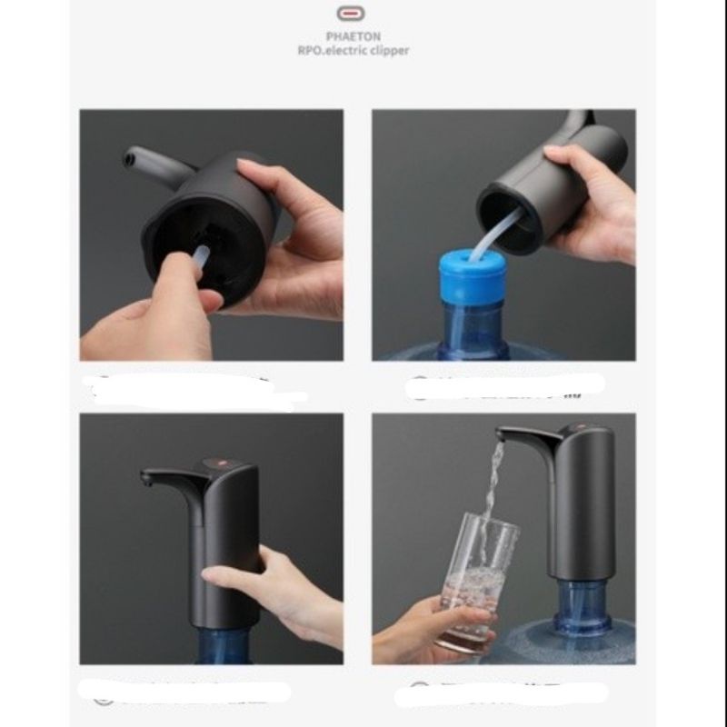 Vòi bơm bình nước tự động cho bình nước uống, có cổng sạc USB