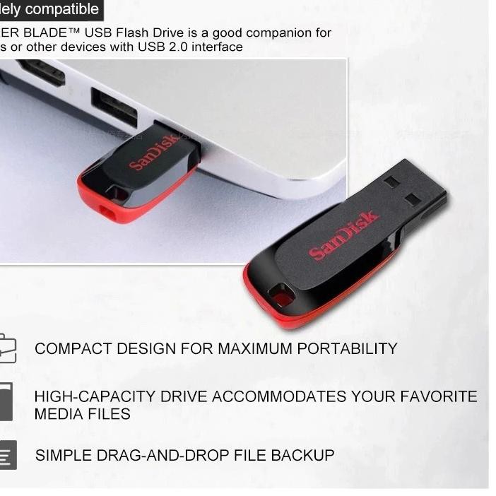 Usb 2.0 Cruzer Blade Cz50 Sandisk 32gb | BigBuy360 - bigbuy360.vn
