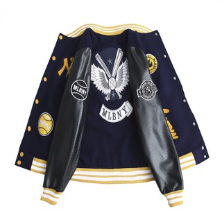 ÁO BOMBER DẠ MLB NY UNISEX NAM NỮ