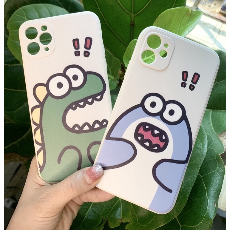 Ốp lưng iphone 11/11Pro/11Promax/12/12mini/12Pro/12Promax/13/13Mini/13Pro/13Promax viền vuông bảo vệ camera, hình cá mập