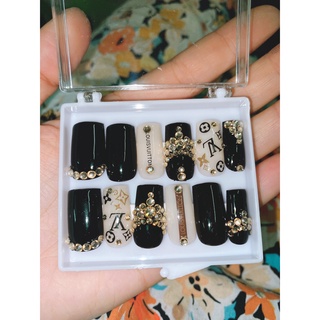 B21 Nailbox Bộ 24 móng tay giả thiết kế kèm keo dũa