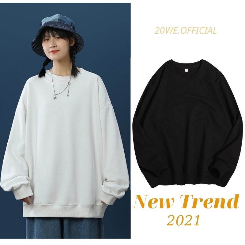 Áo Sweater chất NỈ under Hà Nội, ÁO phom Rộng 100% Cotton Nam Nữ Unisex
