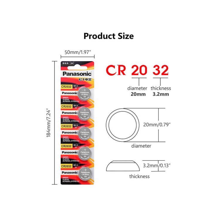 Pin Khuy Cúc Áo Panasonic CR2032 - 3V Lithium
