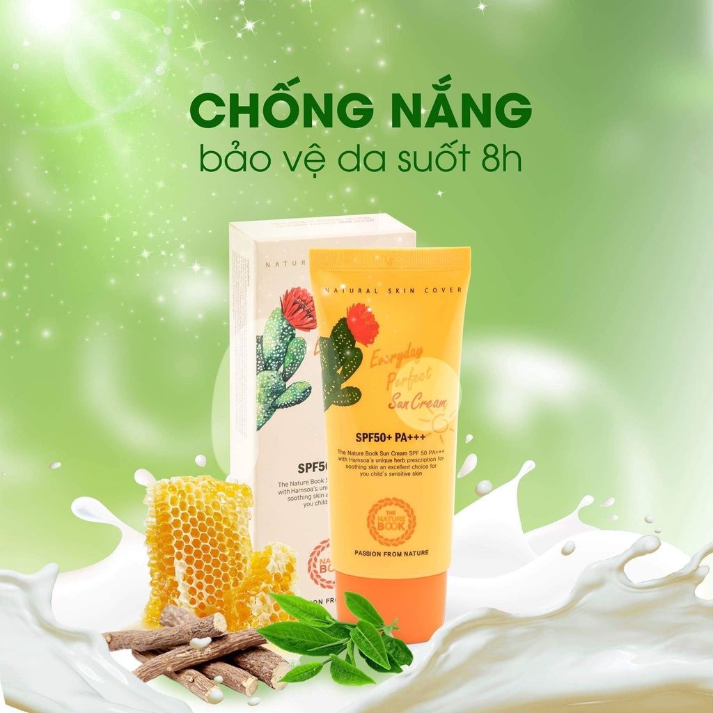 Kem chống nắng SPF50+PA+++ Everyday Perfect Sun Cream The Nature Book 70g