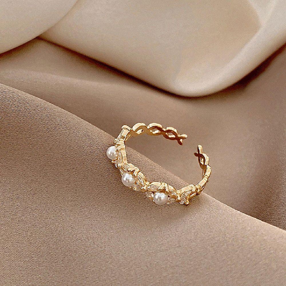 2 Nhẫn Đeo Ngón Trỏ Có Thể Điều Chỉnh Kích Cỡ Họa Tiết Hoa Cá Tính Cho
