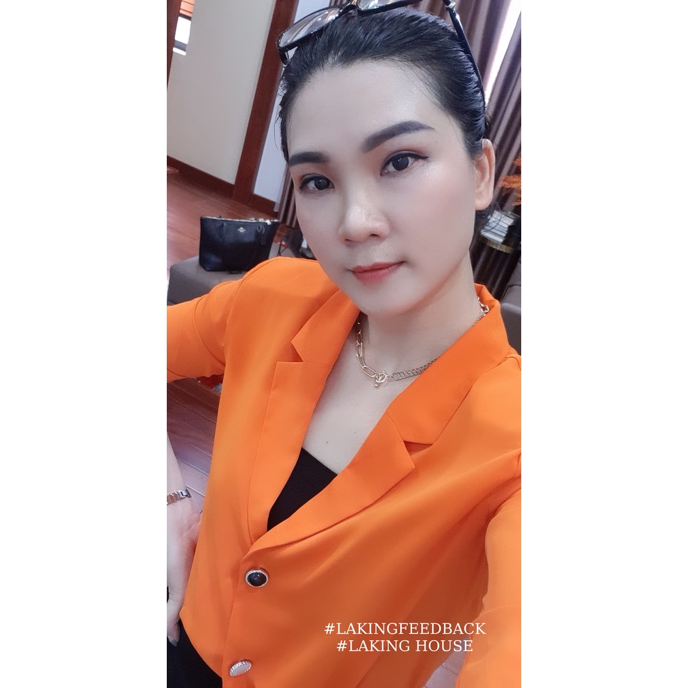 Áo Vest Nữ Màu Cam Tay Dài LAKING HOUSE | BigBuy360 - bigbuy360.vn