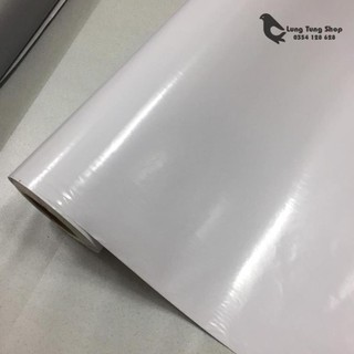decal trắng bóng có sẵn keo - khổ 1,2m