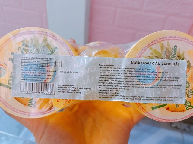 Thạch rau câu long hải LÓC 5 cái