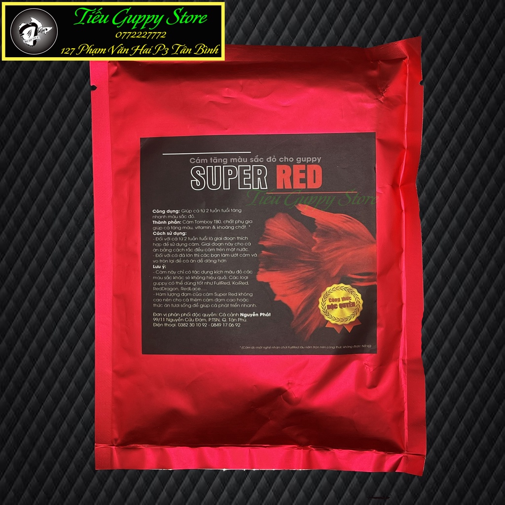 Cám SUPER RED -Thức Ăn Chuyên Kích Đỏ cho cá Guppy và Betta