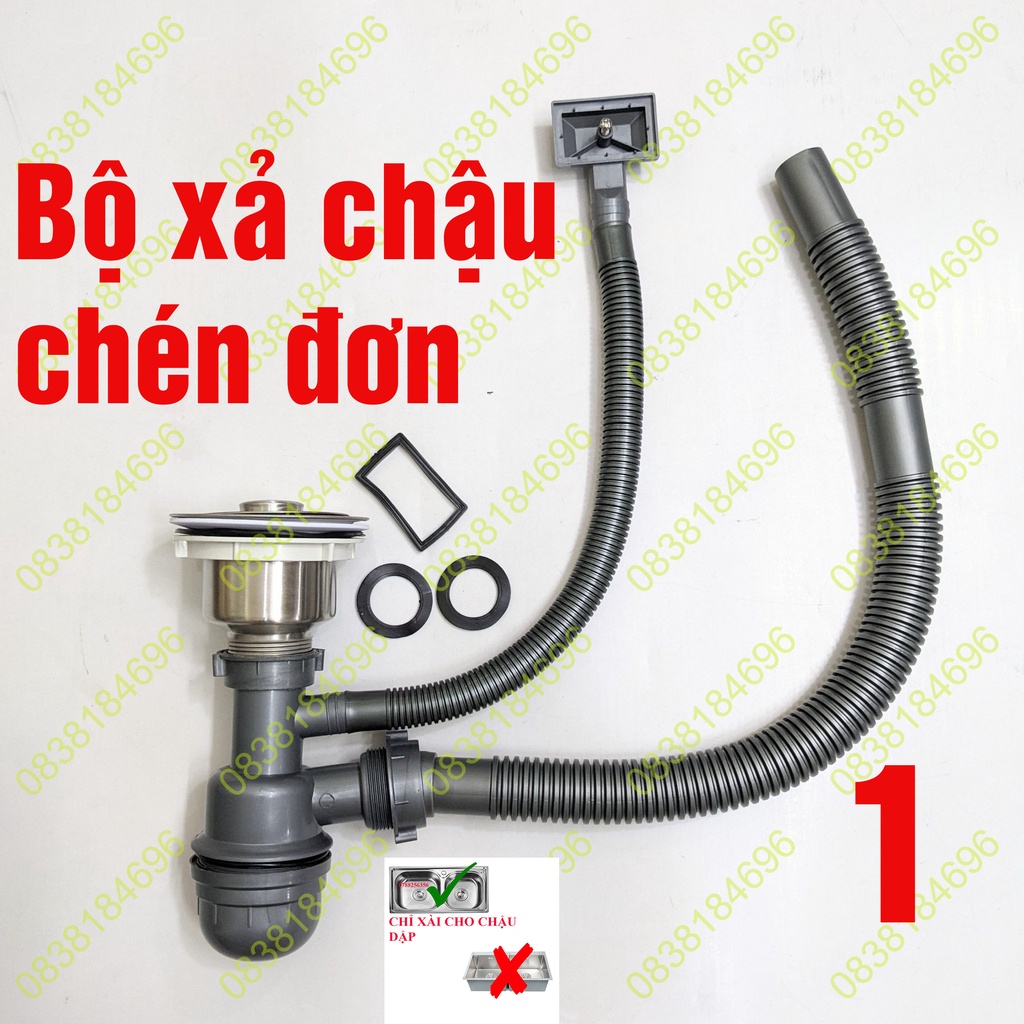 Bộ Xả Bồn Rửa Chén Đôi ,Xi Phông Xả Chậu Rửa Chén đôi, đơn NK09