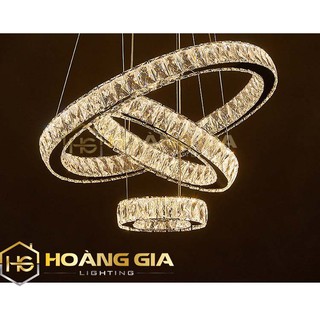 Đèn thả phale 3 vòng sang trọng size 30*50*70 -  đèn thả trang trí phòng khách, phòng ngủ