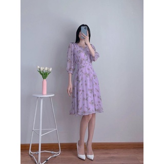 Đầm Voan Tay Lỡ Siêu Mát