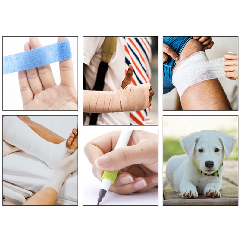 Băng Quấn Đầu Gối Tự Dính Co Giãn Hỗ Trợ Chấn Thương Thể Thao