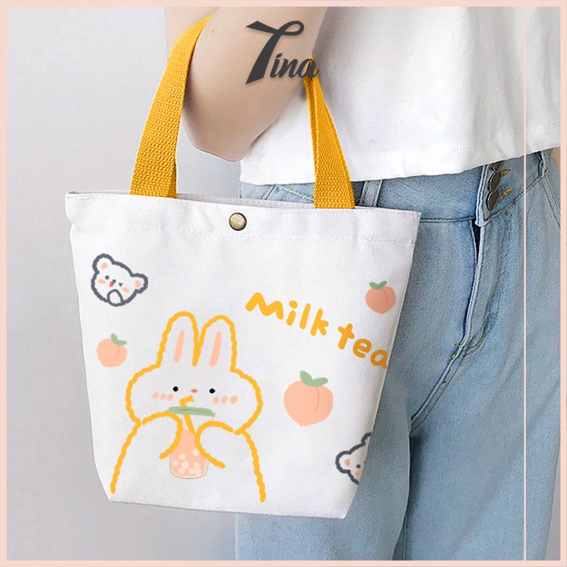 Túi tote  đi chơi mini Hàn Quốc cute vải canvas đi học nữ Tina shop TX034