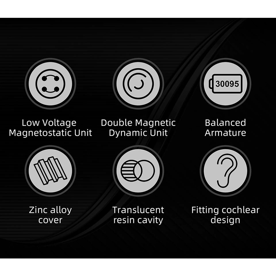 Tai nghe KZ X Crinacle CRN ZEX Pro Tai Nghe Nhét Tai Thể Thao Gaming Tĩnh Điện Công nghe HyBird