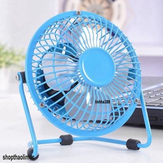 [LOẠI LỚN-20CM] Quạt lồng sắt làm mát nguồn USB (loại lớn 819) Đen & Xanh, Quạt để bàn mini siêu mát 3 cánh to, quạt USB