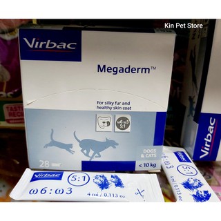 [Hộp 28gói]vGel Dinh Dưỡng Virbac Megaderm Giúp Mượt Lông, Da Và Giảm Ngứa Chó Mèo - Sản Xuất tại Pháp