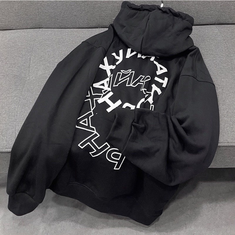 Áo Khoác Nam Nữ Hoodie Nỉ Chất Dày Tora Chữ Tròn Unisex Dáng Rộng Tay Bồng Mũ To