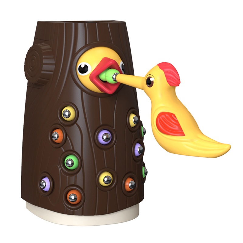 Bộ Đồ Chơi Pecker Bằng Gỗ Nam Châm Nhiều Màu Sắc Dành Cho Trẻ Em