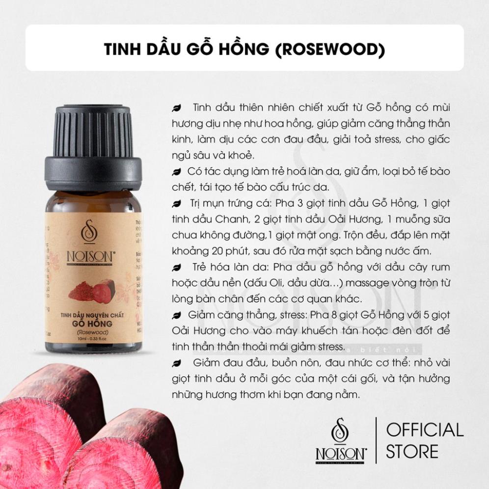 [BÌNH 500ML] Tinh dầu Gỗ hồng Noison | Rosewood Essential Oil | Nhập khẩu Ấn Độ