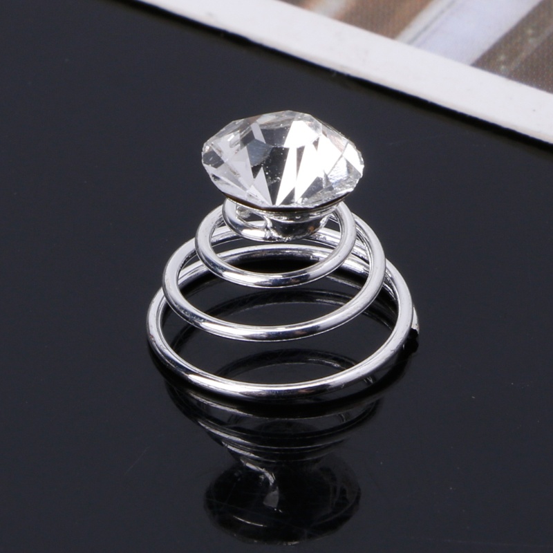 Set 10 Kẹp Tóc Dạng Xoắn Ốc Đính Hoa Và Ngọc Trai