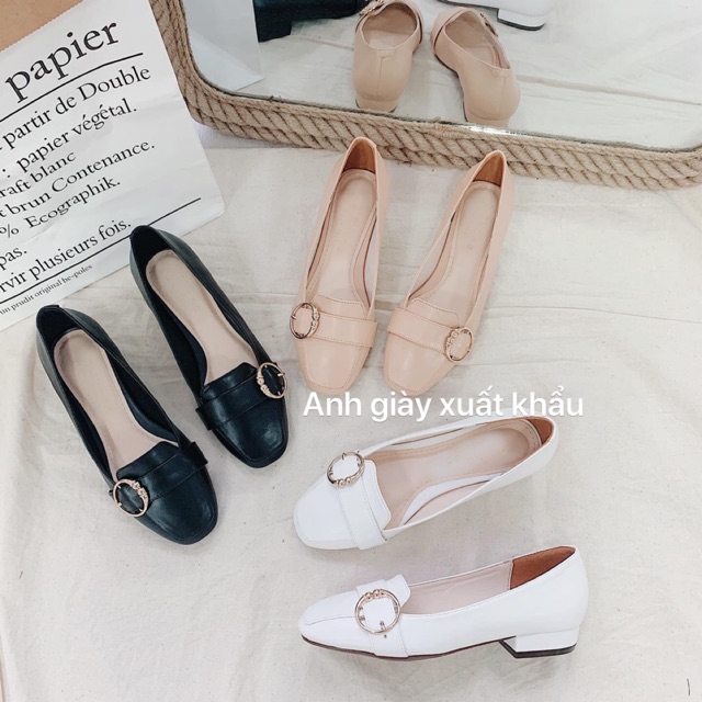 GB30/Giày moca da mềm khoá tròn mũi vuông ( ảnh thật, kèm video) | BigBuy360 - bigbuy360.vn