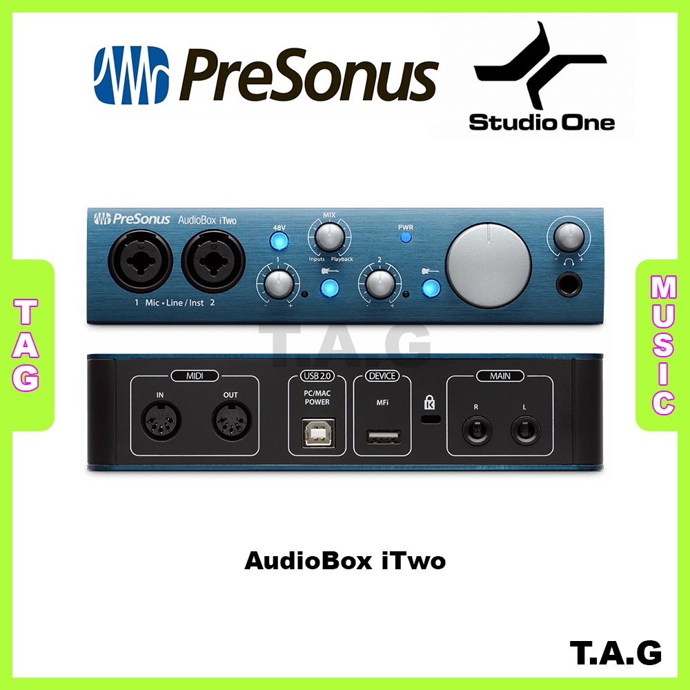 Interface Presonus AudioBox iTwo thiết bị thu âm dành cho Vocal và Nhạc Cụ chính hãng USA (Mỹ)