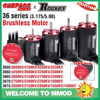 Động cơ không chổi than siêu âm Rocket V2 có cảm biến nhiệt độ 3650 3660 3665 3670 3674 cho 1 / 8 1 / 10 Tamiya Traxxas RC Drift Racing Xe địa hình