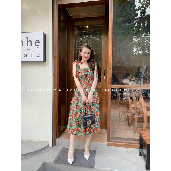 Đầm 2 dây hoa bigsize 60 đến 90kg