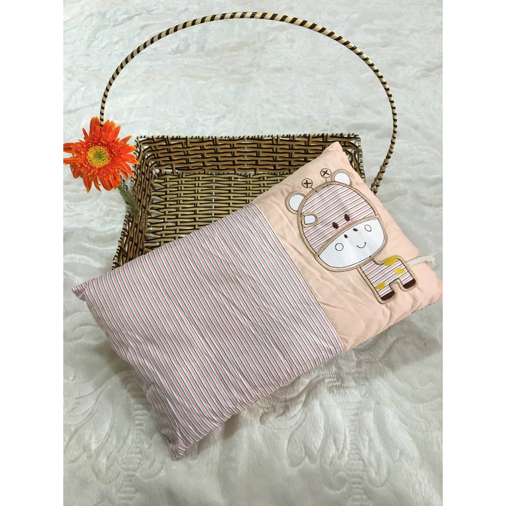 Gối trẻ em vỏ gối cotton 30x50 cm ( 1 cái )