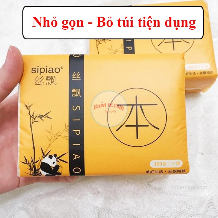 1 gói giấy ăn gấu trúc sợi tre Sipiao ( 300 tờ ) 00454