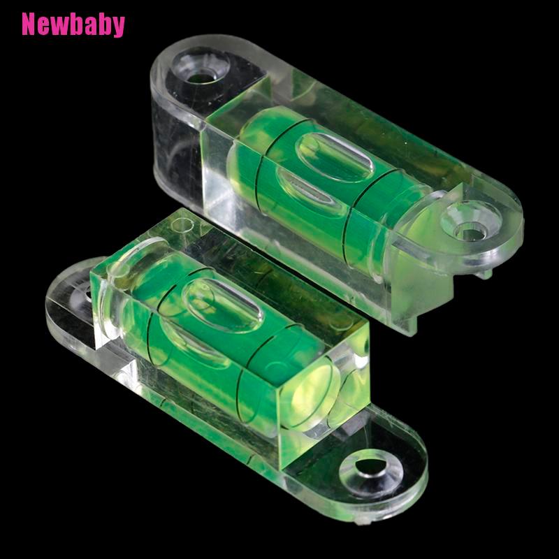[Newbaby] Bong Bóng Acrylic Cấp Độ Vuông Mini Kèm Đinh Vít Tai
