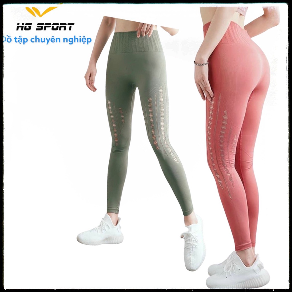 Quần Tập Yoga, Thể Thao, Đồ Tập Gym Nữ Cạp Cao, Gen Mút Cơ Thể Chất Dệt Kim Dáng Dài QDD504