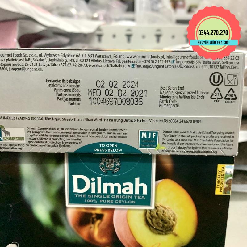 Trà Dilmah Đào, gừng, bá tước - Túi lọc