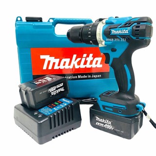 Máy Khoan Pin Makita Không Chổi Than Đầu Kẹp 13mm. Malaysia Loại 1 Bắn Tôn,Vít, Khoan Tường,Gỗ,Săt