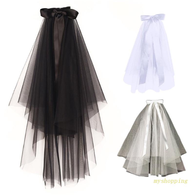 Mạng Che Mặt Đính Nơ Dùng Hóa Trang Halloween