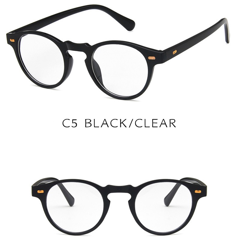 Kính mát thời trang UV400 khung oval nhỏ cổ điển dành cho nam và nữ