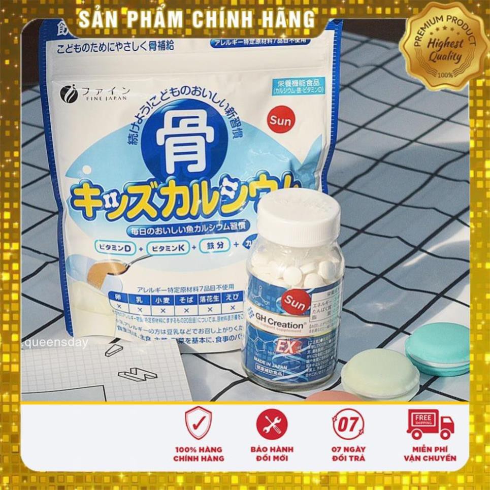 Viên Tăng Chiều Cao GH Creation + 2 Bột Bone's Calcium for Kids bổ sung Canxi Cá Tuyết Nhật Bản