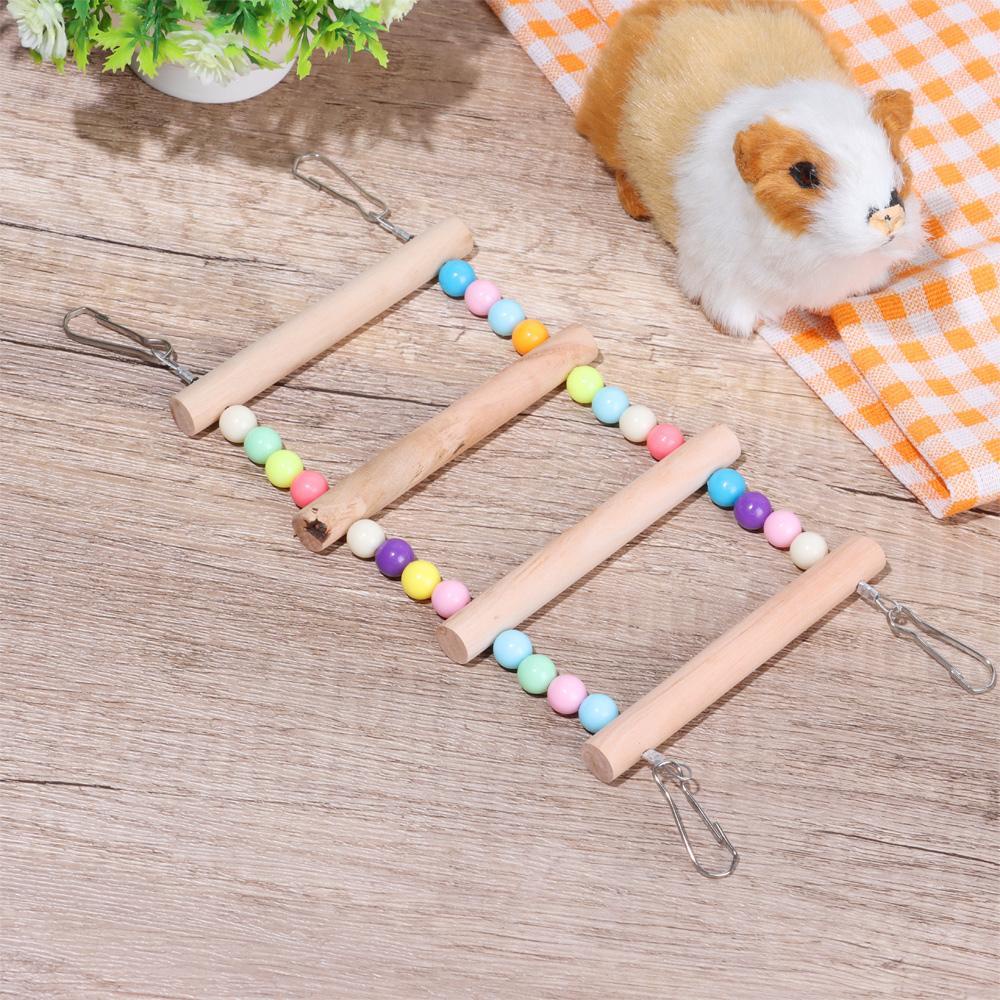 SUSANS Thang Leo Đồ Chơi Bằng Gỗ Nhiều Màu Sắc Siêu Thú Vị Dành Cho Chim Cảnh