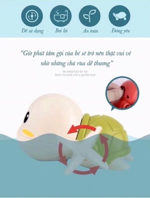 Đồ chơi rùa con bơi lội dứoi nước