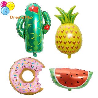 Bong bóng hình cây xương rồng/ bánh donut nhiều mẫu tùy chọn trang trí tiệc tùng